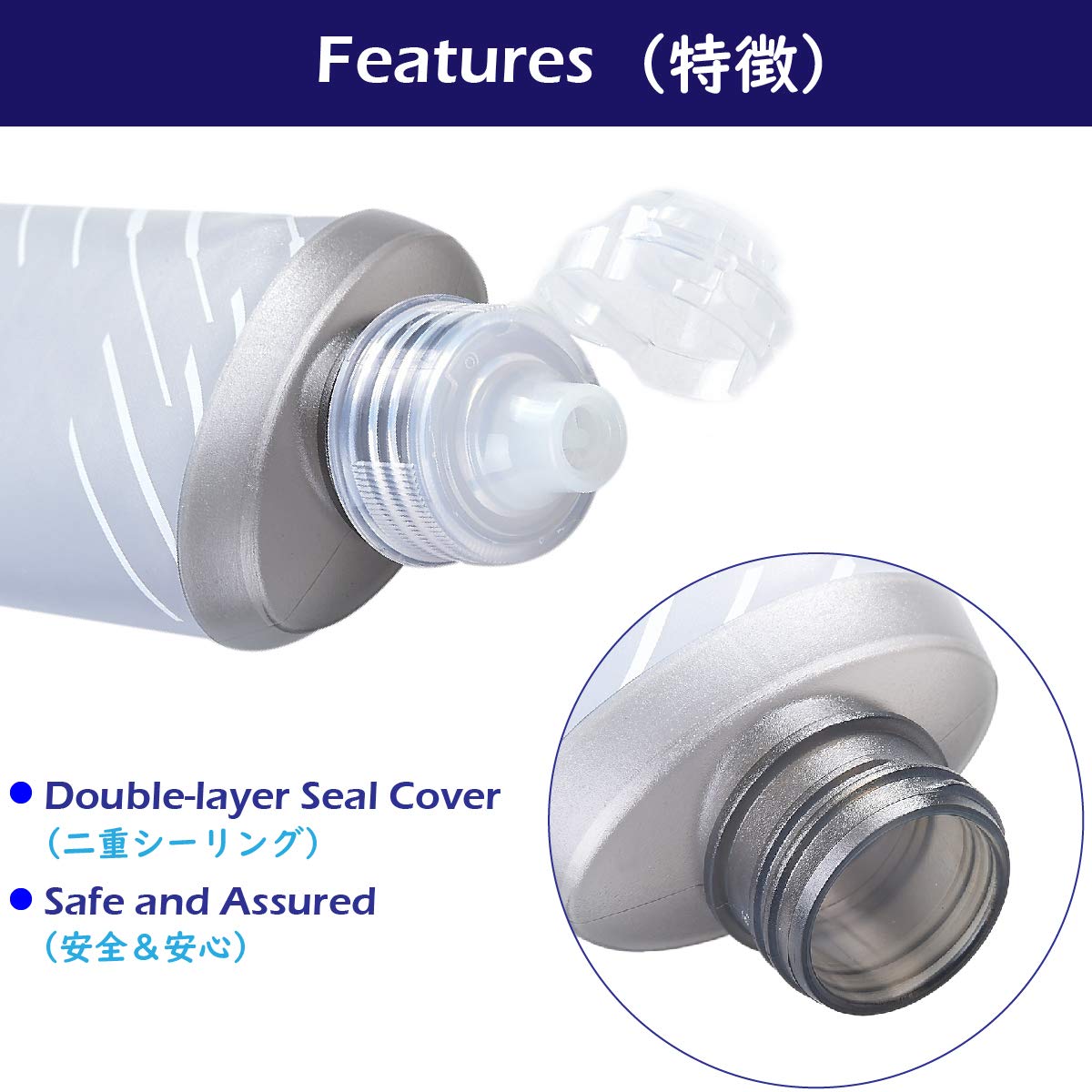 Triwonder Water Bottles Tpu Soft Flasks Collapsible Running Flasks For Hydration Pack Backpack Hiking Cycling (170Ml/5.75Oz)